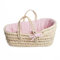 WOOKIDS Navicella in vimini per bambola Bobble Rosa