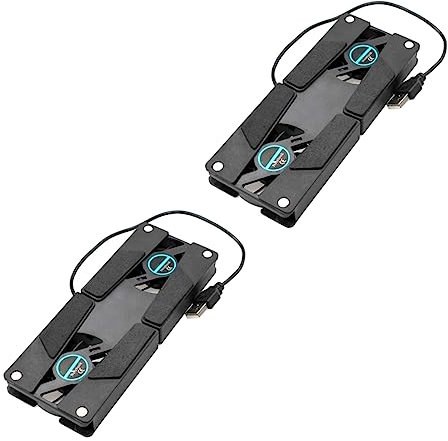Uonlytech 2pcs Usb Laptop Cooling Pad Dual Fans and Lightweight Design for Enhanced Airflow for Use