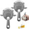Wozoohyi Lot de 2 passoires à cocktail en acier inoxydable à 4 broches pour boissons, passoire de bar pour barman et mixologues avec ressort haute densité (A-argenté)