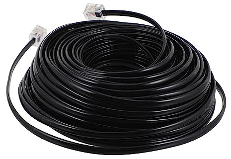 HEMOTON Telephone Extension Cord Meters Telephone Wire Landline Wire for Phone Extension Cable Reel Use