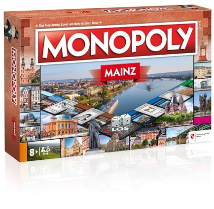 Monopoly Mainz – Städte-Edition von Winning Moves | Brettspiel mit bekannten Mainzer Orten & Sehenswürdigkeiten | Familienspiel für 2–6 Personen ab 8 Jahren | Geschenk & Souvenir