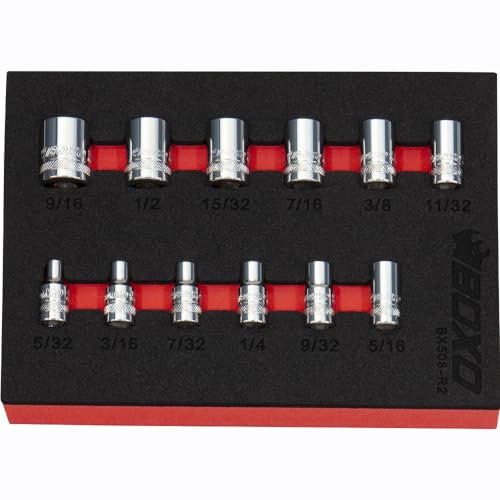 1/4 Imperial Standard Socket Set 12 Point 12 PCE BOXO BX508-R2
