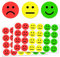 RDNKVB 600PCS Stimmungsaufkleber,Smile Aufkleber Sticker,Smiley Face Sticker,Lächeln (Gün),Neutral (Gelb),Traurig (Rot) traurige Aufkleber,Smiley,Aufkleber, rot-gelb-grüne Aufkleber(2,5 cm)