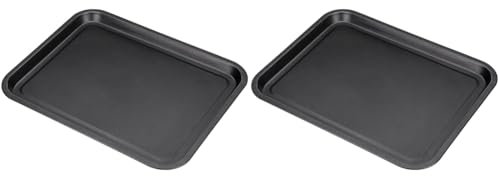 Extra Large Size Oven Tray 38x26cm - Upgraded Classic Swiss Roll Tray, Cookie Sheet for Effortless Baking. Non-Stick, Dishwasher Safe, Durable Cookie Tray (Pack of 2)