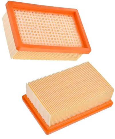 Bamyli Lot de 2 filtres de rechange pour aspirateur Karcher WD4, WD5, WD6, MV4, MV5, MV6, Wet & Dry, filtres plissés plats pour Karcher