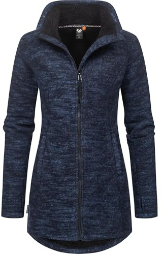 Ragwear Damen weiche Strickjacke Übergangsjacke mit Teddy-fleece Miram Melange YOUMODO XS-3XL