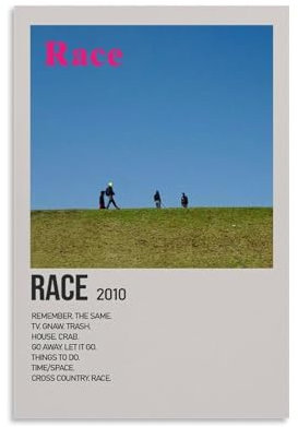 KKPLMM Minimalistisches Poster Race By Alex G, dekoratives Gemälde, Leinwand, Wandposter und Kunstdruck, moderne Familienschlafzimmer-Dekoration, Poster, 20 x 30 cm