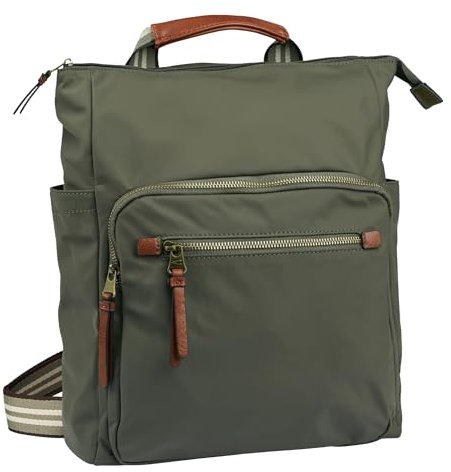 camel active Damen Rucksack mit verstellbaren Schulterriemen Khaki, Womenswear-M