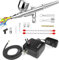Airbrush Kit with Air Compressor, 35 PSI High Pressure Air Brush Non-Clogging with 0.2/0.3/0.5mm Nozzle/Cleaning Sets, Ideal for Painting, Modeling, Cake Decor, Pastry, Makeup, Nail Art etc
