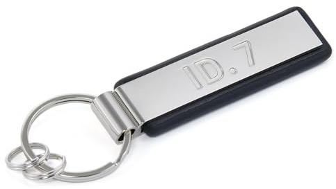 Volkswagen 000087010CPYPN Schlüsselanhänger Keyring Metall Anhänger Schlüsselring, mit ID.7 Schriftzug, silber