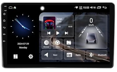 2 DIN Android 13 Autoradio pour Mitsubishi L200 5 2018-2020, 9 Pouces Radio à écran Tactile GPS Audio de Voiture avec Radio Am/FM/RDS/Dab+, DSP, Commande au Volant+Camera de recul(A,NF-1)