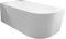 Balneo - Freistehende Badewanne - Eckbadewanne AVOLA - Acryl mit Stahlgestell - 6 Stabilisatorfüße - Überlauf und Klickverschluss - Modernes Design - links - Weiß - 170x80cm