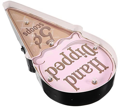 ARTIBETTER Eiscreme LED Leuchten Aus Eisen Batteriebetriebene Wandleuchte Kinderbier Leuchtreklame Lets Party Leuchtreklame Dimmbares Neonlicht Schild Deko Lampe Nachtlichter In Die