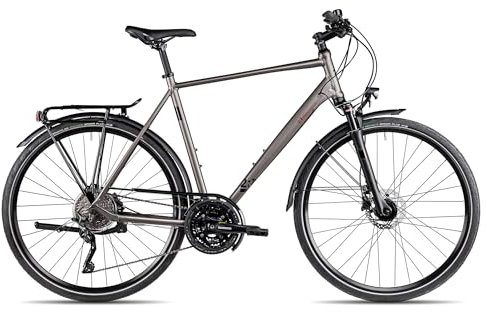 2R Manufaktur TLX30 | Trekkingbike | 28 Zoll Herrenfahrrad | 30-Gang Schaltung | hydraulische Scheibenbremse | inkl. Straßenausstattung, Farbe:Dark Brown, Rahmengröße:63 cm