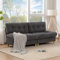 Huayz 2 Sitzer Sofa,Doppelsofa Polstersofa, Sofa Bettsofa mit Großen Sitzkissen und Rückenlehne, Modern Couch Schlafsofa für Wohnzimmer, Schlafzimmer, Gästezimmer, Teddy-Samtstoff, (Grau)