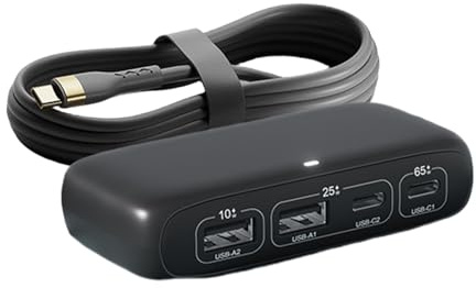 Total 100W Power Type C Hub 2USB y adaptador PD65W Fuente de alimentación para Port Mobile Deces Data & Lading USB C Expansion Dock