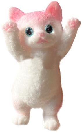 GIUSOBG Squishy Katze Toy, Squishy Klebrig Quetschspielzeuge - Rosa Gelb | Latex Monkey Gorillas Toys Stretch Gorilla Toy Stress Spielzeug Monkey Affe Stressabbau für Familien Büros Schulen und Reisen