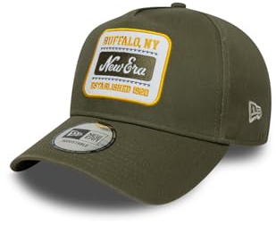 New Era Washed Patch Eframe Adjustable Cap NE Logo Khaki, Size:OneSize