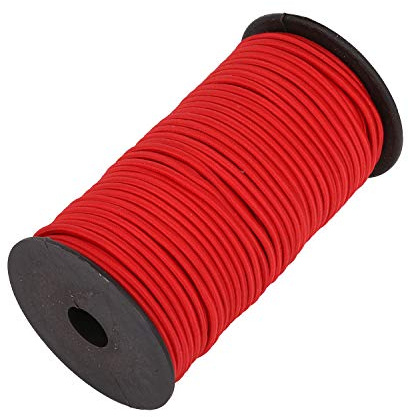Event Decor Shop 4mm Red Bungee Shock Cord, 25 Metres | Stretchy & Durable Elastic Rope for Kayaks, Tent Poles, Backpacks, DIY Craft Projects, Sewing, Boating, Biking & Outdoor Use