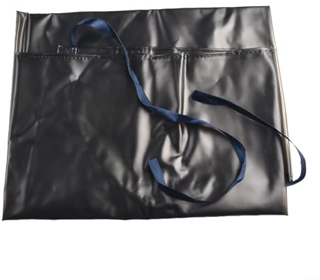 Schwarze PVC-Schürze für Küche und Reinigung, extra langes wasserdichtes Design für optimalen Schutz (XL 120 x 65 cm)