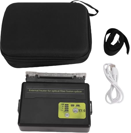 Fafeicy Fiber Fusion Splicer Heater, Externer Heizofen mit Eingebauter 5100-mAh-Batterie für Effiziente Schrumpfschläuche