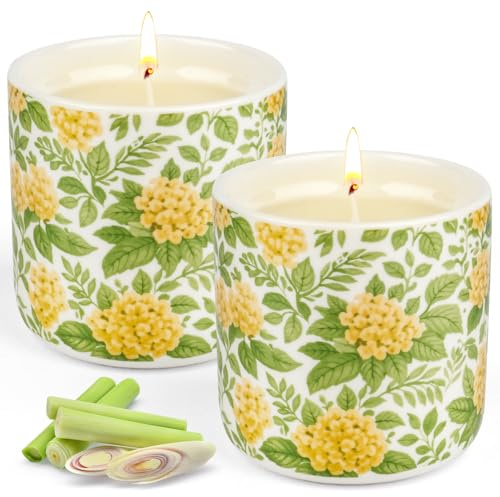 Citronella Kerze Outdoor, Große Keramik Outdoor Kerze 2 Stück