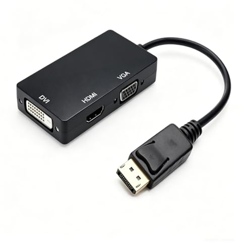 Ubric Cable adaptador convertidor multifunción DisplayPort DP a HDMI/DVI/VGA (macho a hembra) 3 en 1