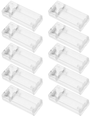 BATHVEVE Aa Battery Holder Case for String Lights, Abs Replacement Battery Shell 10pcs Compact and Portable Design Suitable for Indoor Use and Camping Trips