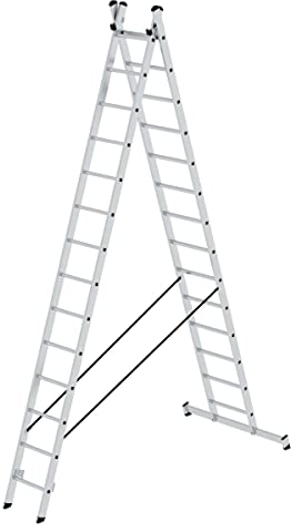 Aluminium-Mehrzweckleiter mit nivello®-Traverse 2 x 14 Sprossen Arbeitshöhe bis ca. 8,00 m