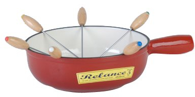 Käsefondue topf Relance Gusseisen Rot