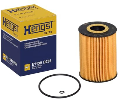 HENGST - Ölfilter E113H D235 - Öl-Filtereinsatz für KFZ | Hochwertiger Motorölfilter für KFZ mit Otto- oder Dieselmotor - Robuster Ölfilter mit hoher Schmutzaufnahmefähigkeit