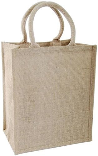 Natural Jute 6 Bottle Wine Carrier with Removable Dividers