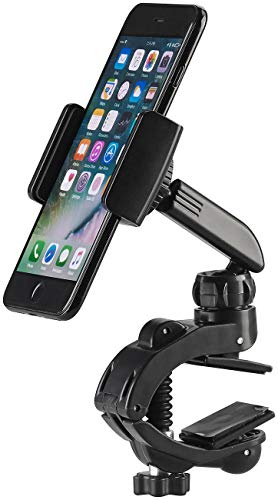 Callstel Handyhalterung: Kfz- Smartphone-Halterung mit Schraubklemme und Kugelgelenk (Handyhalterung Auto Klemmen, Kfz, Handyhalter Fahrrad)