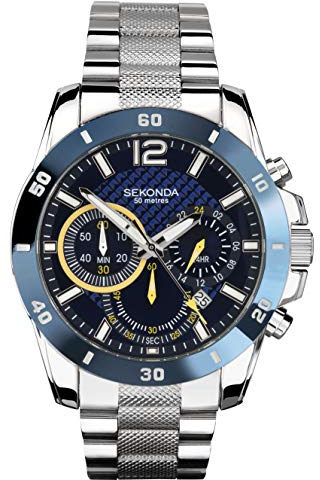 Sekonda Mens Chronograph Quartz Watch with Stainless Steel Strap 1443.27