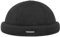 Stetson Docker Strickmütze Herren - Baumwollmütze atmungsaktiv - Dockermütze aus 100% Baumwolle - Dockercap größenverstellbar - Wintermütze mit Baumwoll-Innenfutter Herbst/Winter schwarz XL (60-61 cm)