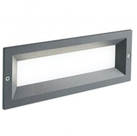 Faretto Segnapassi a Incasso da Esterno a LED 12W da Parete Aperto Sovil Mask Grigio