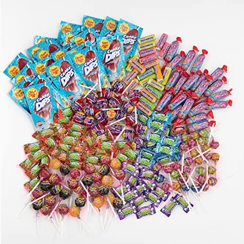 Chupa Chups Süßigkeiten Party Mix, 200-teilig mit Lollis, Kaugummis und Kaubonbons von Mentos und Center Shock, geeignet für Partys, Geburtstage, Weihnachten, 1930g