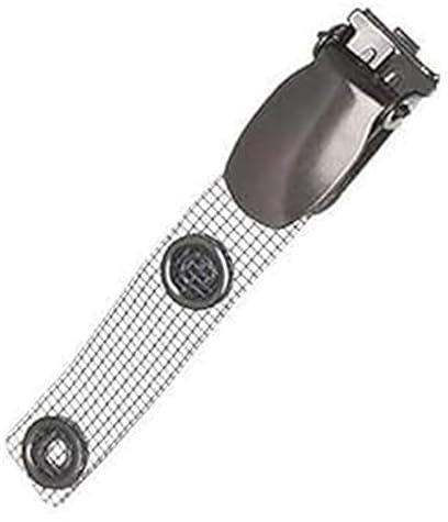 Waizmann.IDeaS 10x Metallclip mit GEWEBEVERSTÄRKT Lasche Hosenträgerclip Metalldruckknopfverschluss Clip für Kartenhalter Ausweishülle Ausweishalter Namensschildhalter Ausweisclip