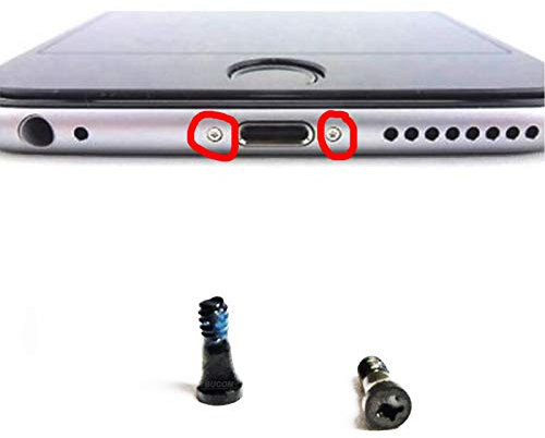 Bucom Lot de 2 vis pour iPhone 7 Noir