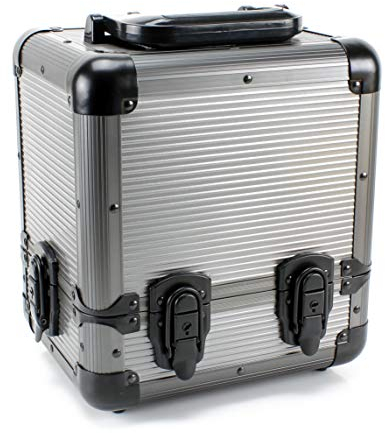 Versa Games 1000pc Deluxe Poker Chip Case Carrier in Gray Color - Ultimate Poker Chip Carrier