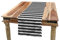 ABAKUHAUS Winkel Tischläufer, Zigzags Schwarzweiss, Esszimmer Küche Rechteckiger Dekorativer Tischläufer, 40 x 180 cm, Weiß Schwarz