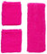 PARTY DISCOUNT Schweißbänder mit Stirnband, Frottee, pink