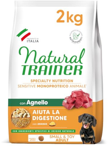 Natural Trainer Sensitive No Gluten Cibo per Cani Adulti con Agnello - 2kg