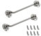 BuxiuGK 2 Pezzi Gancio in Acciaio Inox 6 Pollici/150mm,Gancio per Finestra con 8 Viti di Montaggio per Porta Fienile, Armadio, Finestra,Argento