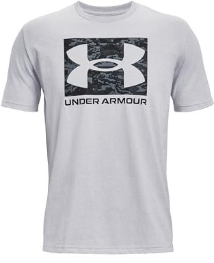 Under Armour Mens Short-Sleeve Graph Men's Ua ABC Camo Boxed Logo Short Sleeve, Mod Gray Light Heather, 1361673-011, 4XL
