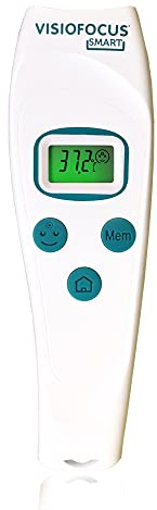 TECNIMED - VisioFocus SMART 06470 - Medizinisches Infrarot-Thermometer zur Fernmessung der Körpertemperatur - Projiziert die Temperatur auf die Stirn - Für Kinder und Erwachsene - Made in Italy