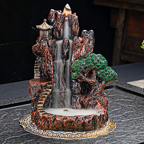 Supporto per incenso, Fontana di incenso, Drago, bruciatore di incenso, Flusso di Ritorno, bruciatore di incenso River Mountain a Cascata, per Tessuti