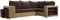 Ecksofa Onosi mit Bettkasten und Schlaffunktion, Eckcouch mit Bettfunktion für Wohnzimmer, 2 Polsterhocker, Regalfächer in der Armlehne, L-Form Sofa (Mikrofaza 0048 + Mikrofaza 0041, Seite: Rechts)