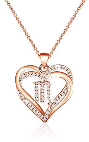 12 Zodiac Signs Heart Necklace (Scorpio)