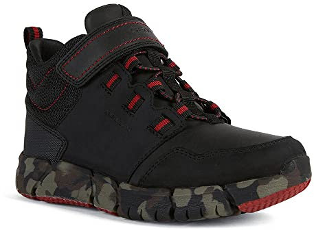 Geox J Flexyper Boy B Abx Ankle Boot, Schwarz Red,28 EU